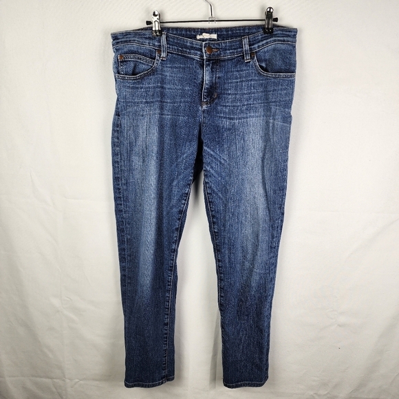 Eileen Fisher Straight Leg Jeans Size 10 Organic Cotton - Picture 1 of 6